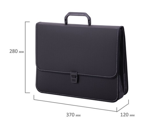 Папка-портфель пластиковая BRAUBERG 