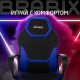 Кресло компьютерное BRABIX "Alpha GM-018", ткань/экокожа, черное/синее, 532638, GM-018_532638