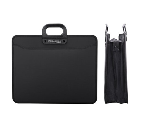 Папка-портфель пластиковая БОЛЬШОГО ФОРМАТА BRAUBERG 