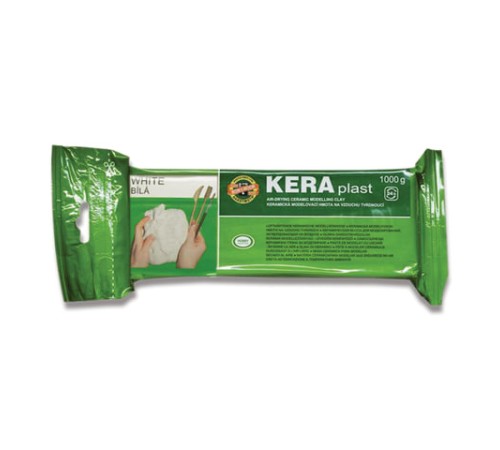 Паста (масса) для моделирования и лепки керамическая KOH-I-NOOR, отвердевающая, 1000 г, белая, 13170600000