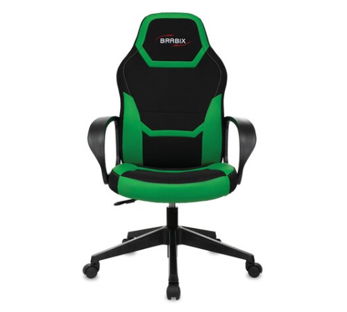 Кресло компьютерное BRABIX "Alpha GM-018", ткань/экокожа, черное/зеленое, 532639, GM-018_532639 Кресло компьютерное BRABIX "Alpha GM-018", ткань/экокожа, черное/зеленое, 532639, GM-018_532639