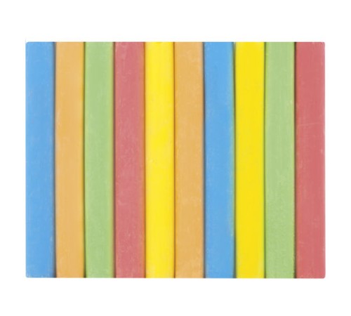 Мел цветной круглый 10 штук, 5 цветов, BRAUBERG АНТИПЫЛЬ, картонная упаковка, европодвес, 223552