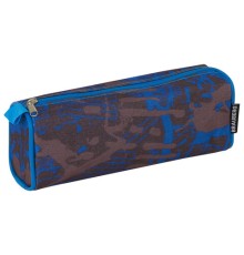 Пенал-косметичка BRAUBERG полиэстер, серый/голубой, 