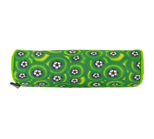 Пенал-косметичка BRAUBERG для учеников начальной школы, зеленый, футбольные мячи, 21х6х8 см, 223907