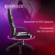 Кресло компьютерное BRABIX "Alpha GM-018", ткань/экокожа, черное/белое, 532640, GM-018_532640