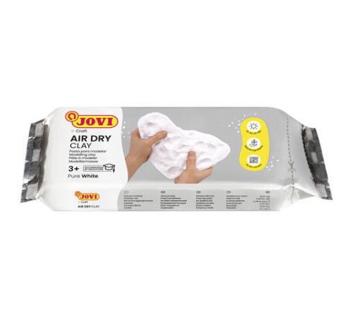 Паста (масса) для моделирования и лепки JOVI, отвердевающая, 1000 г, белая, 86