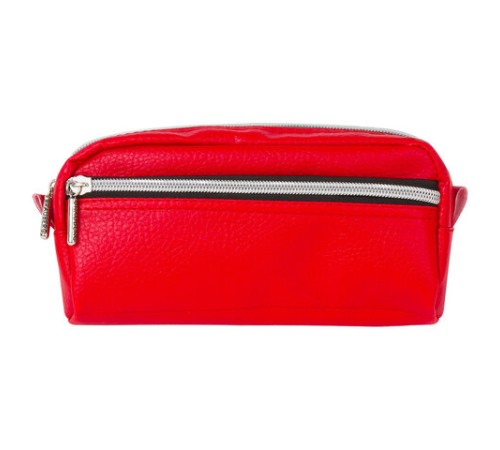 Пенал-косметичка BRAUBERG под фактурную кожу, ассорти, коричневый, красный, черный, 