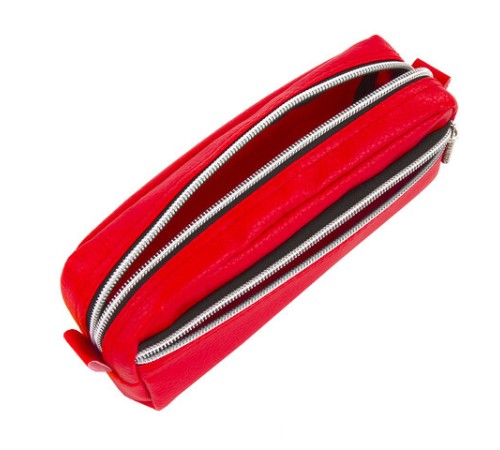 Пенал-косметичка BRAUBERG под фактурную кожу, ассорти, коричневый, красный, черный, 