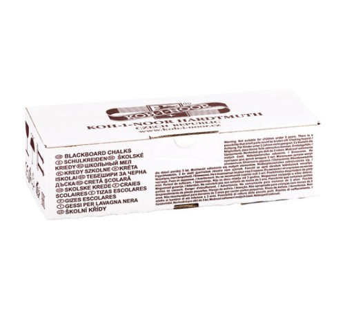 Мел белый квадратный 100 штук, KOH-I-NOOR (Чехия), картонная упаковка, 111502, 11150200000