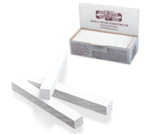 Мел белый квадратный 100 штук, KOH-I-NOOR (Чехия), картонная упаковка, 111502, 11150200000