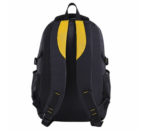 Рюкзак BRAUBERG TITANIUM универсальный, 3 отделения, черный, желтые вставки, 45х28х18 см, 224385
