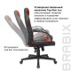 Кресло компьютерное BRABIX "Game GM-017", экокожа/ткань, черное/красное, 532642, GM-017_532642