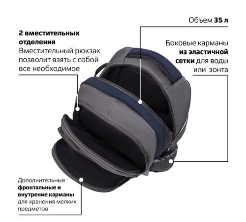 Рюкзак BRAUBERG URBAN универсальный, 2 отделения, 