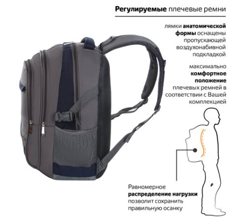 Рюкзак BRAUBERG URBAN универсальный, 2 отделения, 