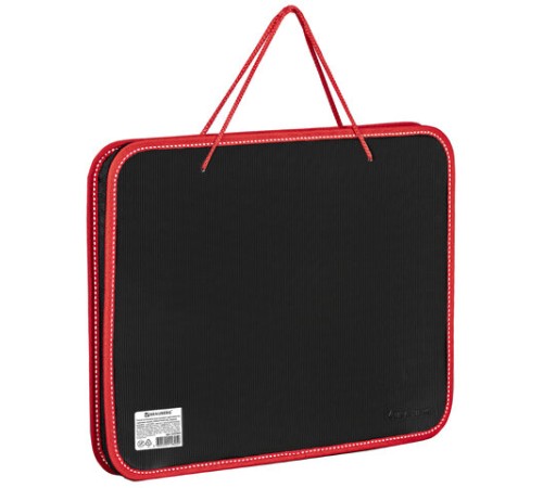 Папка на молнии пластиковая с ручками BRAUBERG 