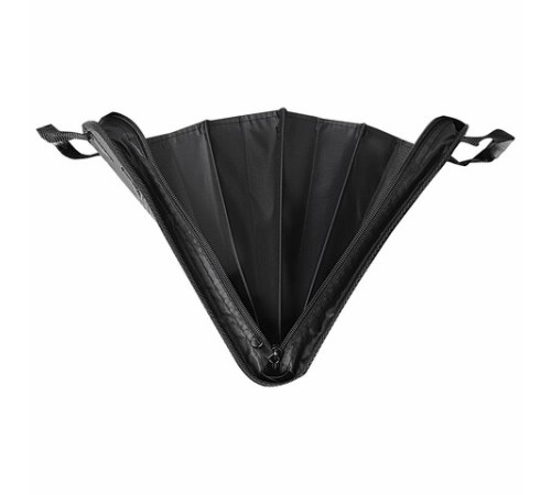 Папка-портфель пластиковая BRAUBERG А4+ (375х305х60 мм), 4 отделения, 2 кармана, на молнии, черный, 225169