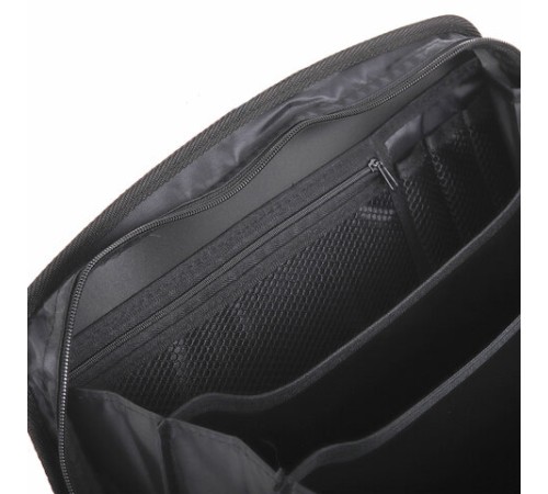 Папка-портфель пластиковая BRAUBERG А4+ (375х305х60 мм), 4 отделения, 2 кармана, на молнии, черный, 225169