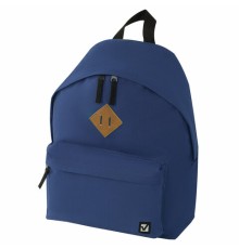 Рюкзак BRAUBERG СИТИ-ФОРМАТ один тон, универсальный, синий, 41х32х14 см, 225373