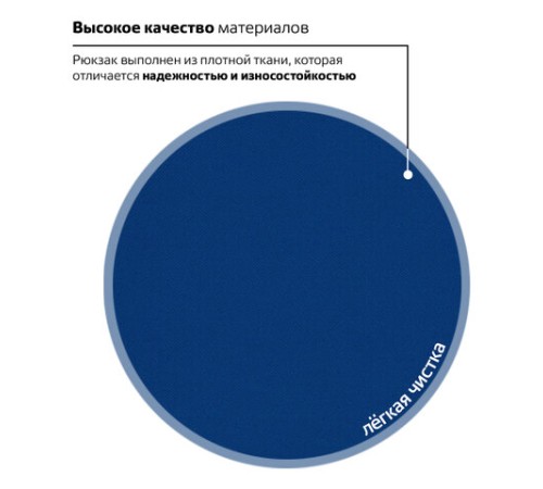 Рюкзак BRAUBERG СИТИ-ФОРМАТ один тон, универсальный, синий, 41х32х14 см, 225373