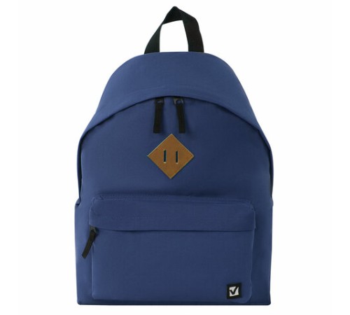 Рюкзак BRAUBERG СИТИ-ФОРМАТ один тон, универсальный, синий, 41х32х14 см, 225373