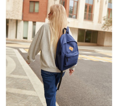 Рюкзак BRAUBERG СИТИ-ФОРМАТ один тон, универсальный, синий, 41х32х14 см, 225373