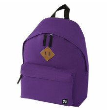 Рюкзак BRAUBERG СИТИ-ФОРМАТ один тон, универсальный, фиолетовый, 41х32х14 см, 225376