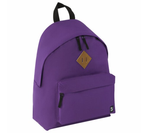 Рюкзак BRAUBERG СИТИ-ФОРМАТ один тон, универсальный, фиолетовый, 41х32х14 см, 225376