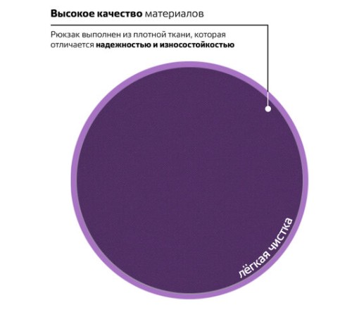Рюкзак BRAUBERG СИТИ-ФОРМАТ один тон, универсальный, фиолетовый, 41х32х14 см, 225376