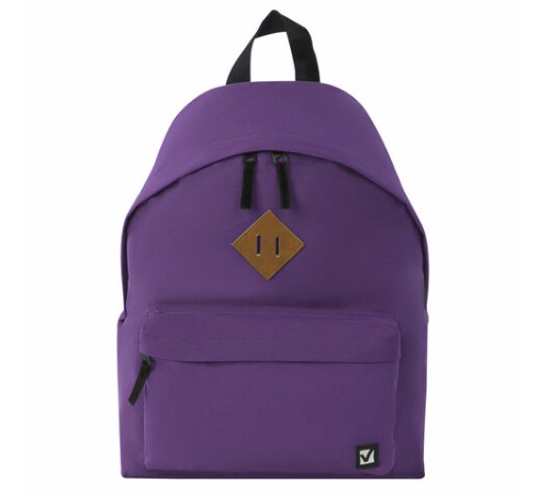 Рюкзак BRAUBERG СИТИ-ФОРМАТ один тон, универсальный, фиолетовый, 41х32х14 см, 225376