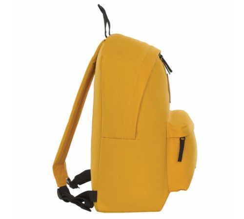 Рюкзак BRAUBERG СИТИ-ФОРМАТ один тон, универсальный, желтый, 41х32х14 см, 225378