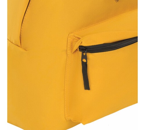 Рюкзак BRAUBERG СИТИ-ФОРМАТ один тон, универсальный, желтый, 41х32х14 см, 225378