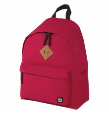 Рюкзак BRAUBERG СИТИ-ФОРМАТ один тон, универсальный, красный, 41х32х14 см, 225379