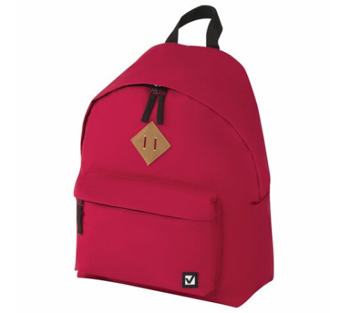 Рюкзак BRAUBERG СИТИ-ФОРМАТ один тон, универсальный, красный, 41х32х14 см, 225379