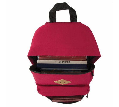 Рюкзак BRAUBERG СИТИ-ФОРМАТ один тон, универсальный, красный, 41х32х14 см, 225379