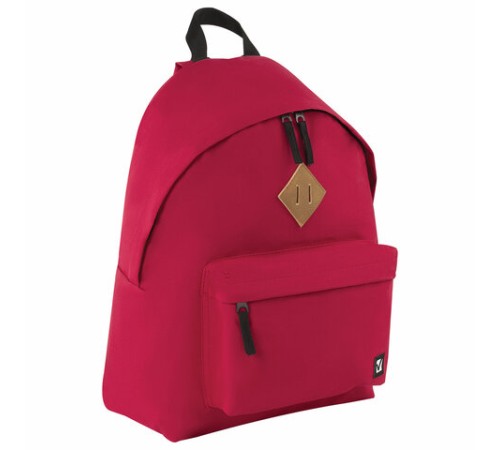 Рюкзак BRAUBERG СИТИ-ФОРМАТ один тон, универсальный, красный, 41х32х14 см, 225379