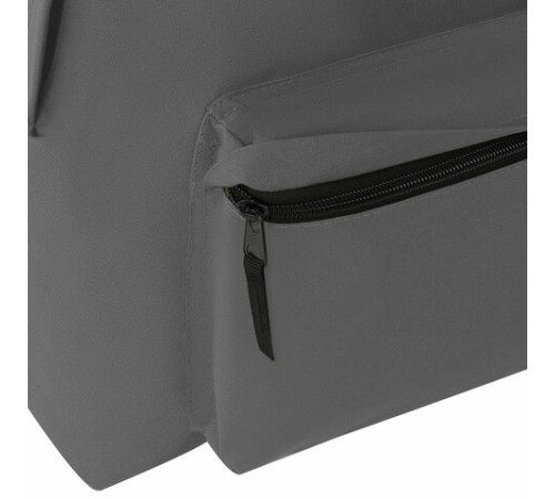 Рюкзак BRAUBERG СИТИ-ФОРМАТ один тон, универсальный, серый, 41х32х14 см, 225380