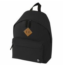 Рюкзак BRAUBERG СИТИ-ФОРМАТ один тон, универсальный, черный, 41х32х14 см, 225381