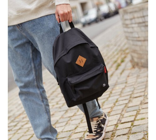 Рюкзак BRAUBERG СИТИ-ФОРМАТ один тон, универсальный, черный, 41х32х14 см, 225381