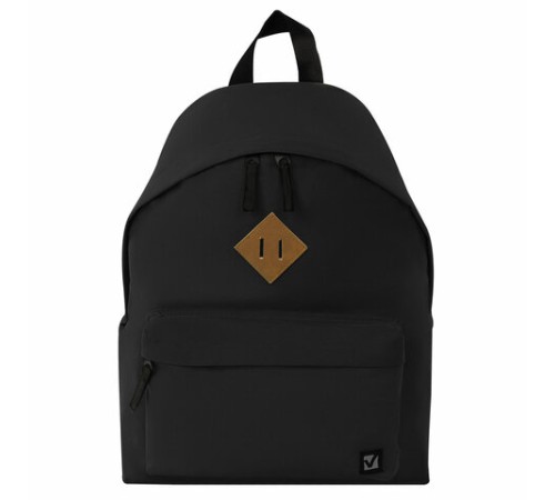 Рюкзак BRAUBERG СИТИ-ФОРМАТ один тон, универсальный, черный, 41х32х14 см, 225381