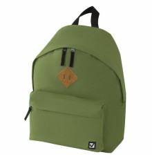 Рюкзак BRAUBERG СИТИ-ФОРМАТ один тон, универсальный, зеленый, 41х32х14 см, 225382