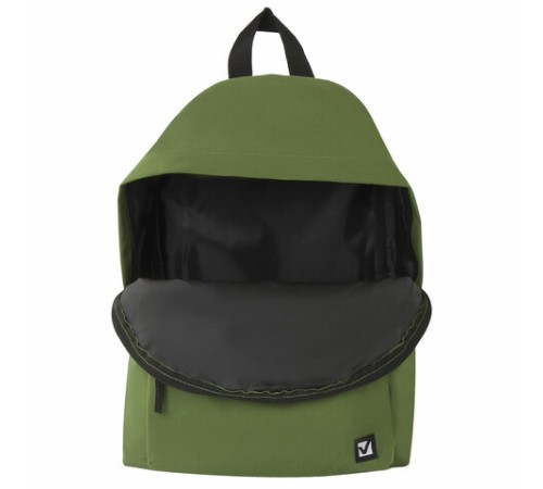 Рюкзак BRAUBERG СИТИ-ФОРМАТ один тон, универсальный, зеленый, 41х32х14 см, 225382