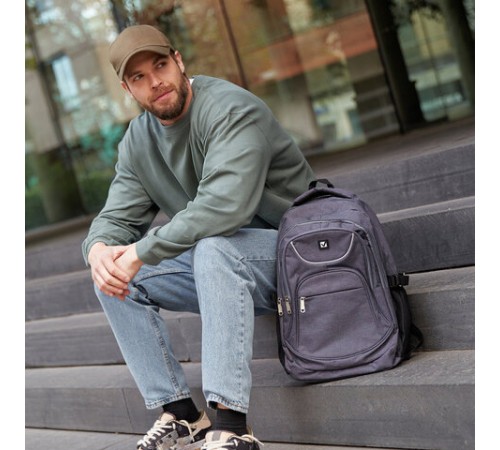 Рюкзак BRAUBERG HIGH SCHOOL универсальный, 3 отделения, 