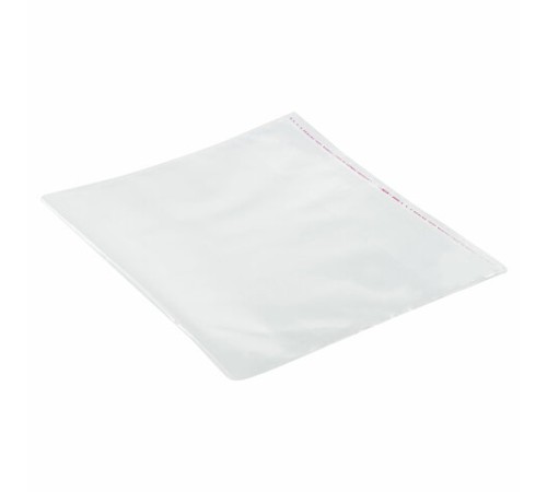 Обложки ПП для учебников МАЛОГО ФОРМАТА, КОМПЛЕКТ 5 шт., КЛЕЙКИЙ КРАЙ, 80 мкм, 232х400 мм, универсальные, прозрачные, 16.13/5