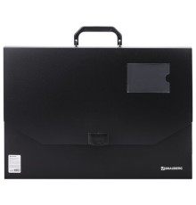 Папка-портфель пластиковая БОЛЬШОГО ФОРМАТА BRAUBERG 