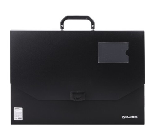Папка-портфель пластиковая БОЛЬШОГО ФОРМАТА BRAUBERG 