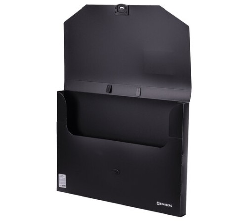 Папка-портфель пластиковая БОЛЬШОГО ФОРМАТА BRAUBERG 