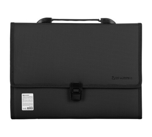 Папка-портфель пластиковая BRAUBERG 