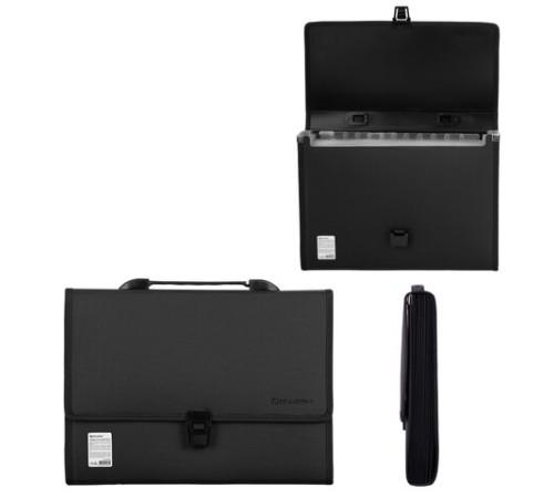 Папка-портфель пластиковая BRAUBERG 