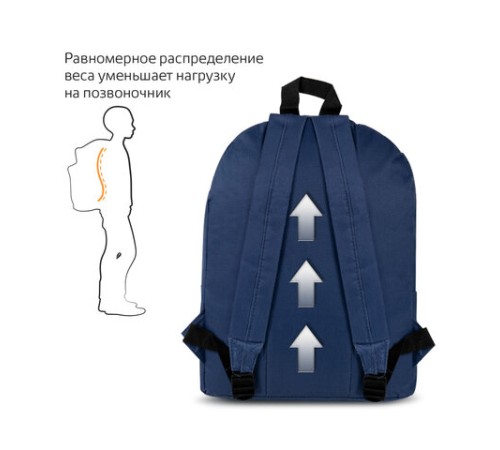 Рюкзак STAFF STREET универсальный, темно-синий, 38х28х12 см, 226371