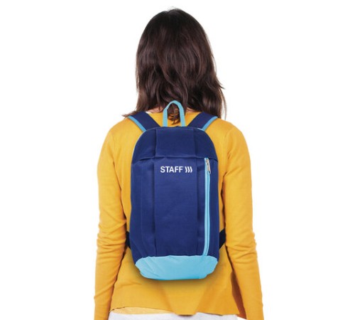 Рюкзак STAFF AIR компактный, темно-синий с голубыми деталями, 40х23х16 см, 226375